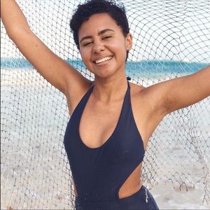 Navy one piece aerie bathing suit